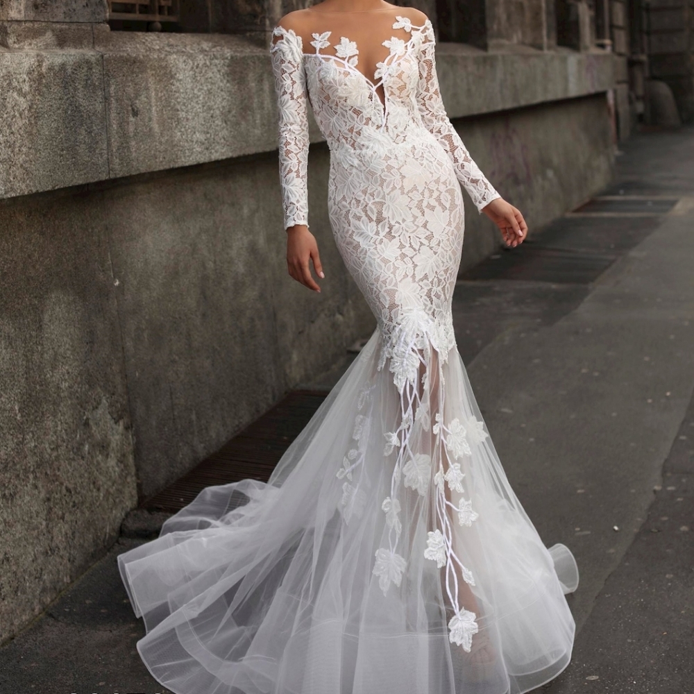 Tarik Ediz wedding dress NWT 93672 - Picture 2 of 14